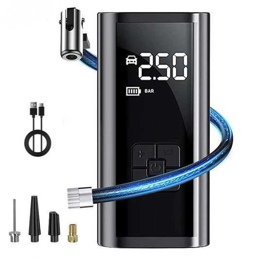 🚗 Compressore Elettrico Senza Fili – 150 PSI con LED, Ricaricabile e Portatile