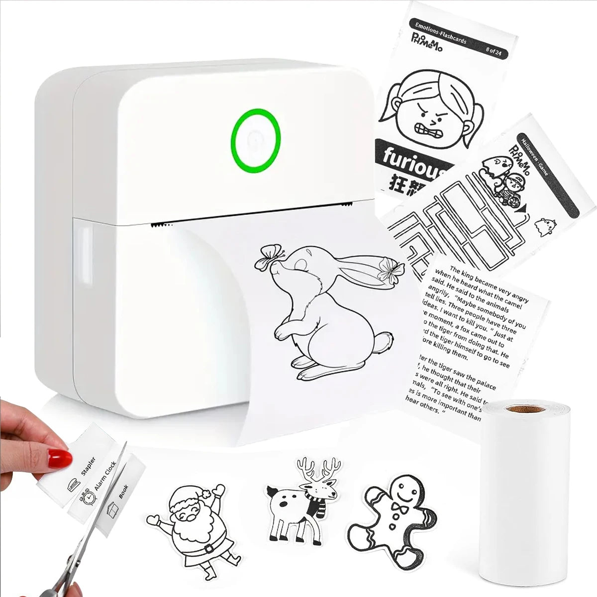 🖨️ Mini Stampante Termica Portatile – Stampa Ovunque, Senza Inchiostro!