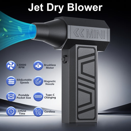 💨 Turbo Jet Fan Portatile Potenza Tascabile, Versatilità Totale