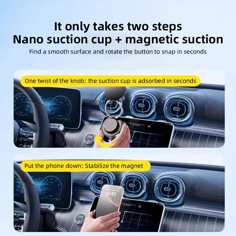 Supporto Magnetico 360° per Smartphone con Ventosa Ultra-Stabile