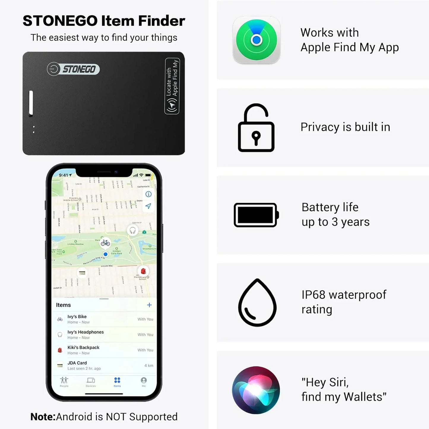 🕵️‍♂️Smart Tracker Ultra Sottile con Bluetooth per Portafogli e Oggetti Personali